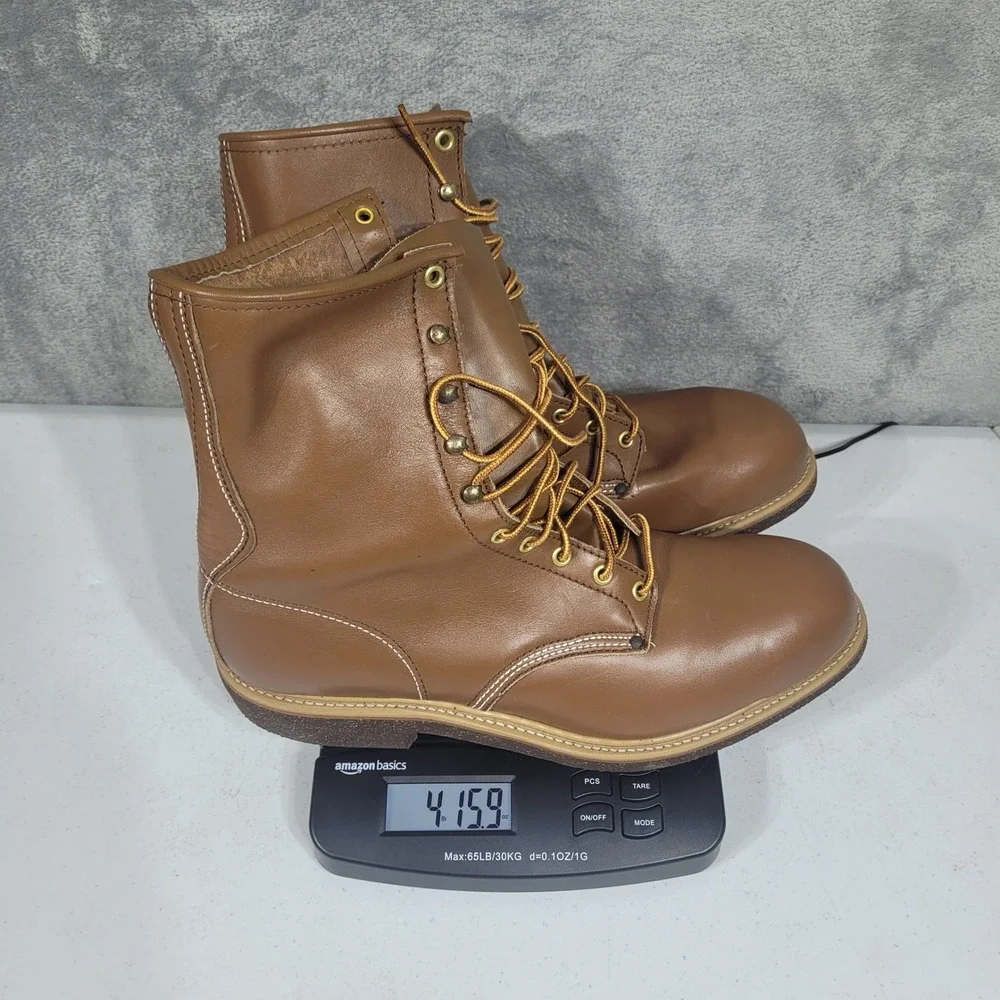 Vintage Hy-Test Work Boots Mens 12 Brown Leather Cel-Lite Grit 1967 H792